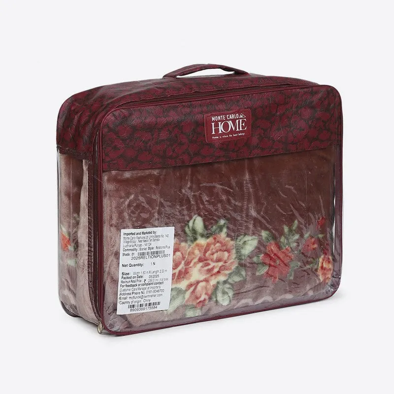 Monte Carlo Blooming Serenity Blanket (Brown) - 483 GSM media 7