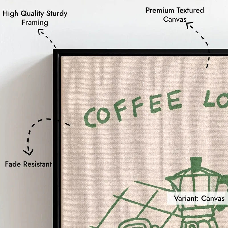 The Coffee Club Archival Canvas Wall Art - Black media 7