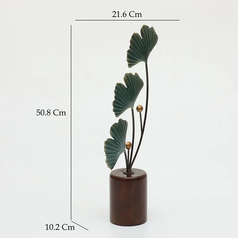 Futurist Flora Metal & Wood Showpiece media 5