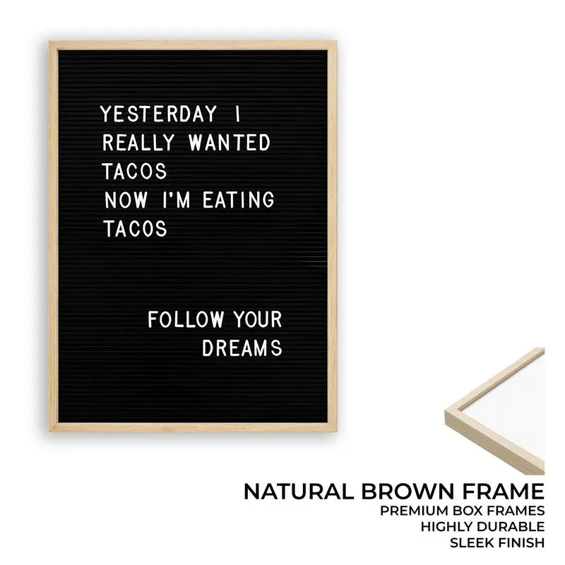 Taco Letters Archival Canvas Wall Art - Brown media 9