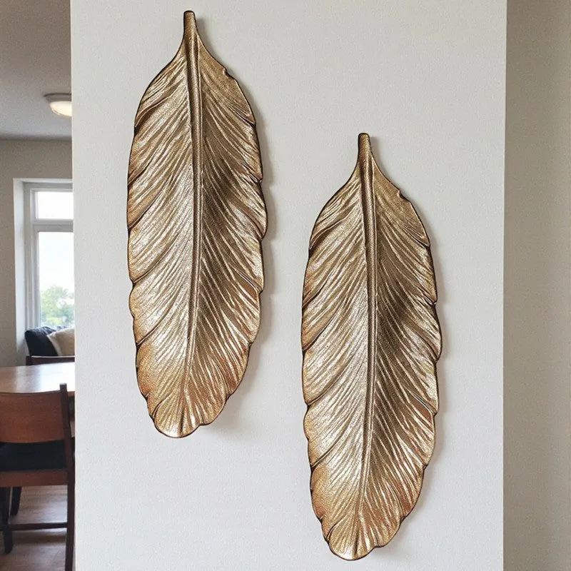 Feathery MDF Wall Accent - Set Of Two media 1