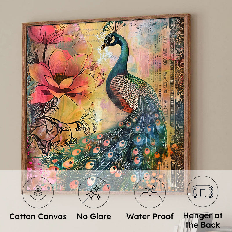 Colors Of Mayura Canvas Wall Art With Frame media 8