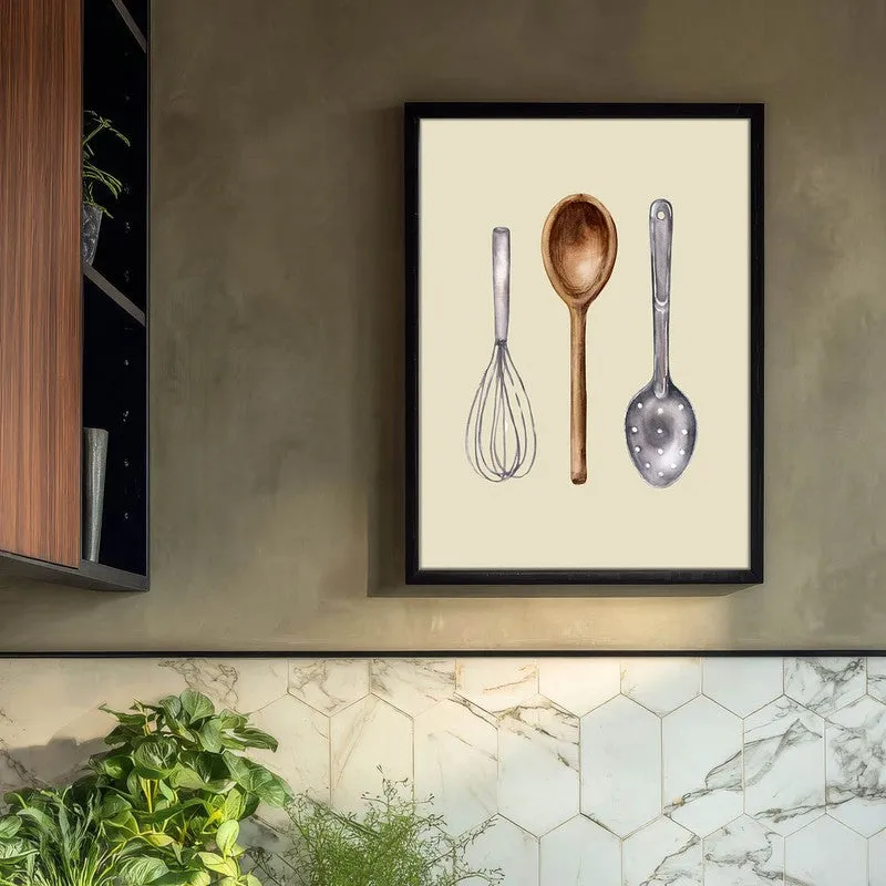 Whisk&Tools Archival Canvas Wall Art - Black media 3