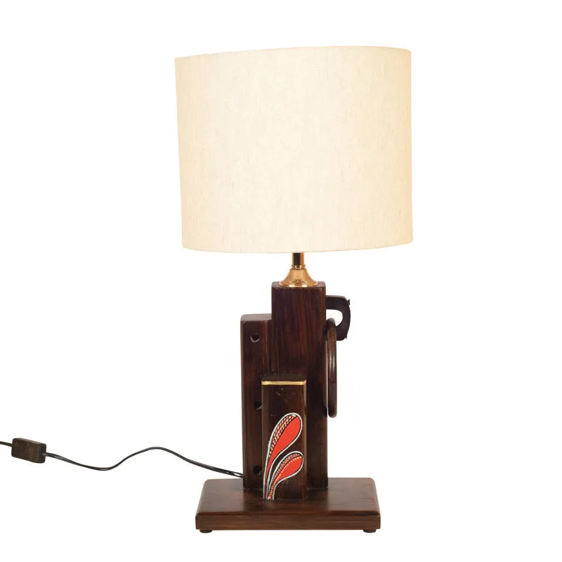 Khawlah Wooden Table Lamp - Multicolor media 4