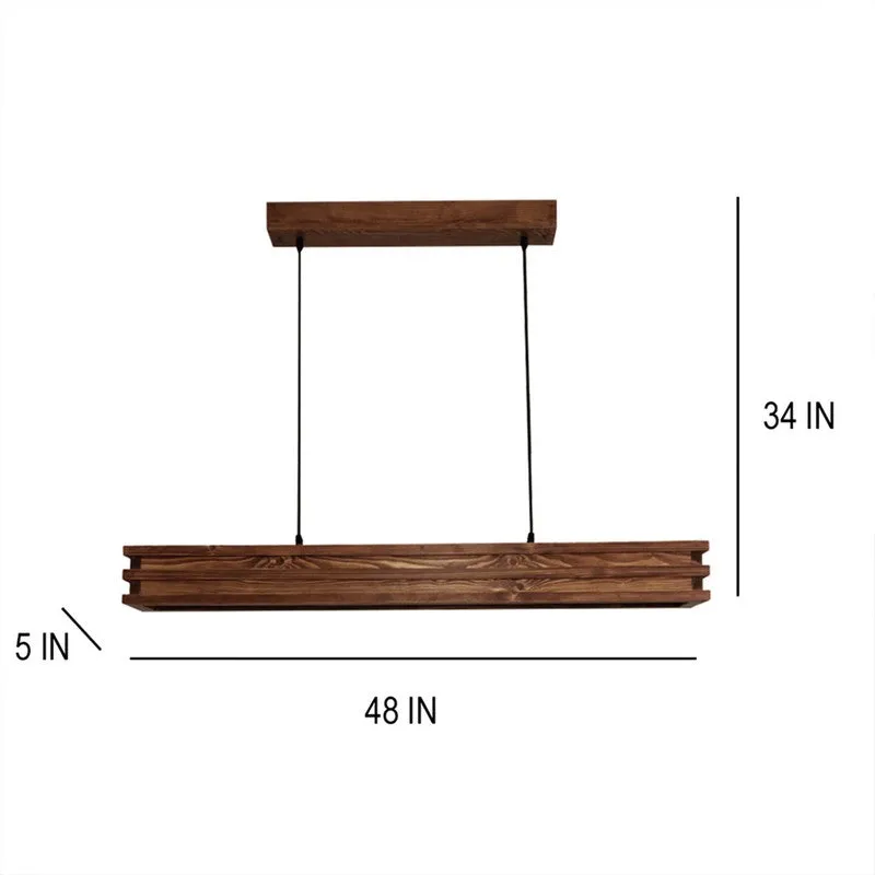 Axis Bar Wooden Ceiling Lamp - Brown media 8