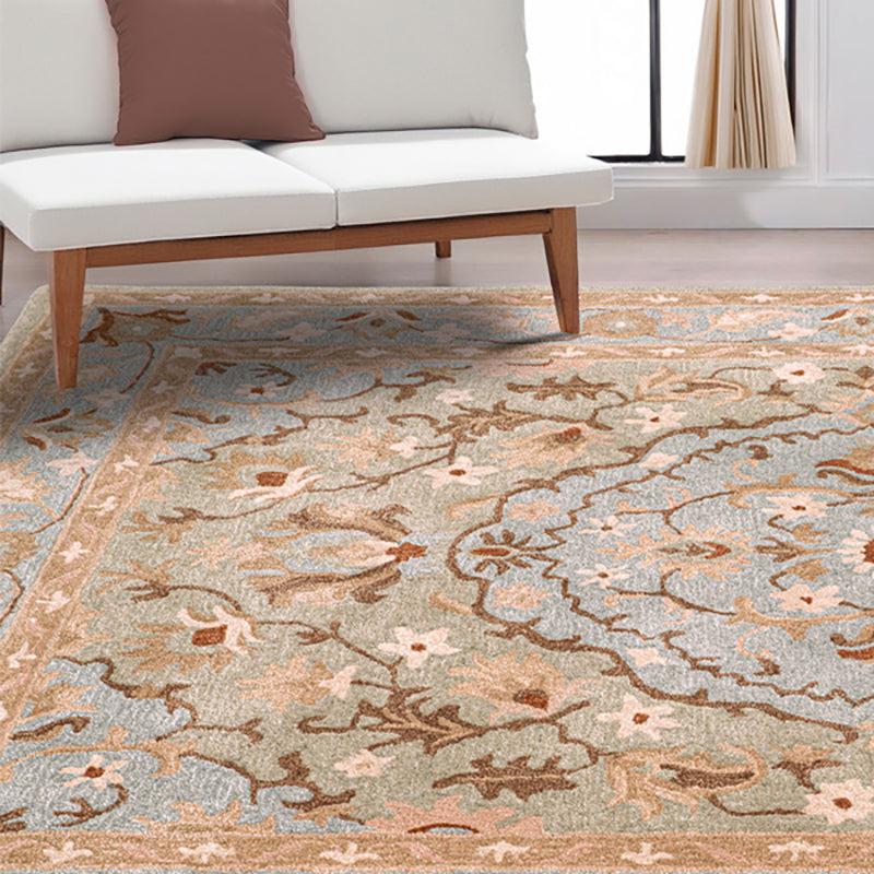 Mithras Ethnic Wool & Nylon Carpet - Grey & Green media 3
