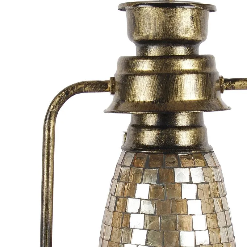Avina Mosaic Lantern Iron Table Lamp - Gold media 3