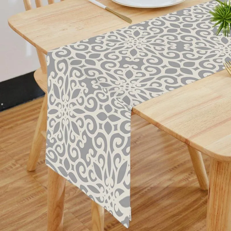 Ekat Poly Canvas Table Runner - Grey media 3