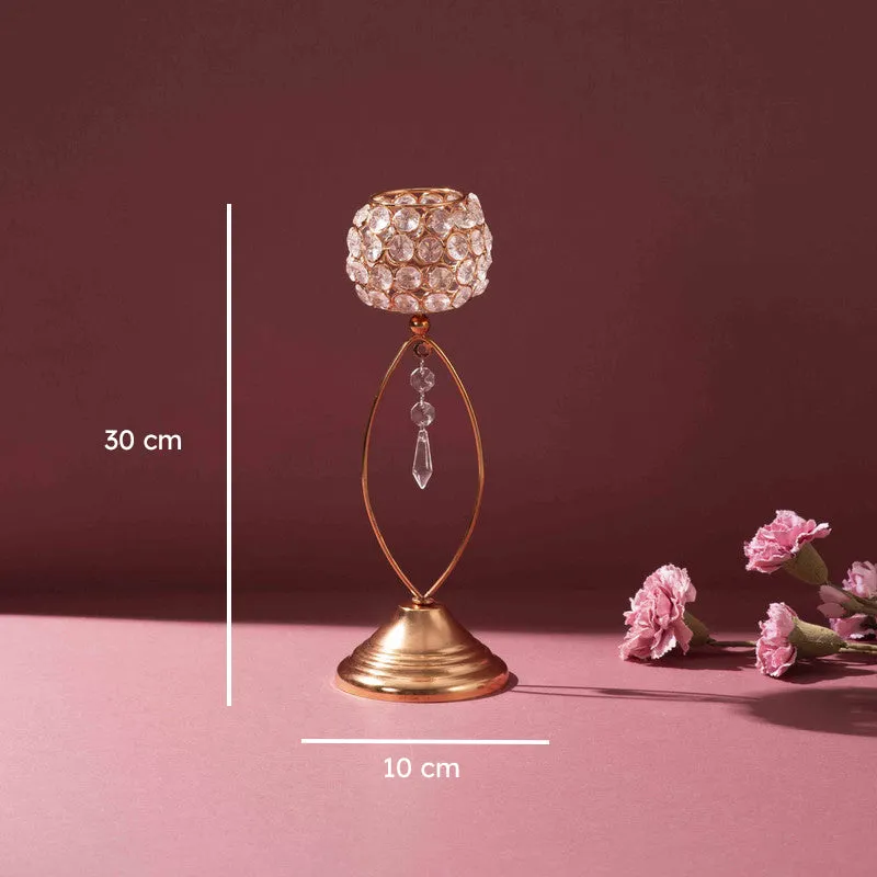 Radiance Crystal Tea Light Holder - Copper media 5