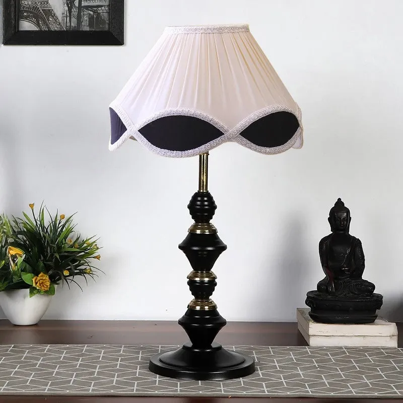Glevyx Cotton Table Lamp With Iron Base - Ivory media 4