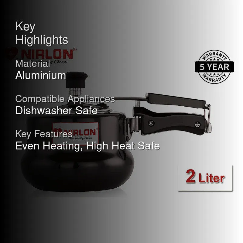 Nirlon Hard Anodized Pressure Cooker Outer Lid - 2000 ML/ 7 Inches media 2
