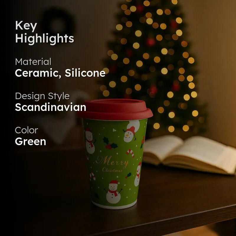 Frosty Ceramic,Silicone Coffee Mug (400 mL) media 2