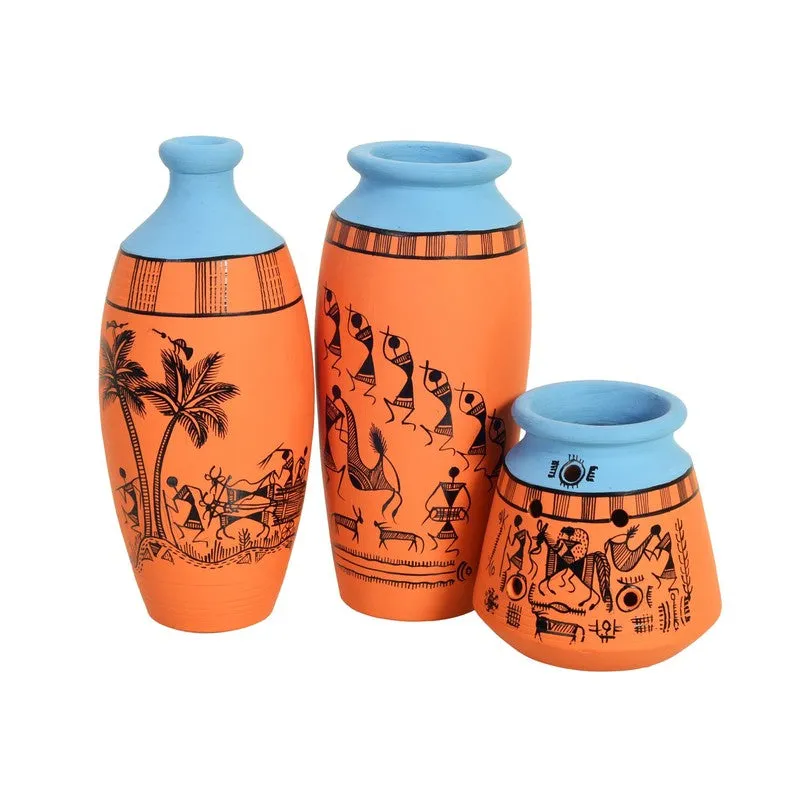 Florona Orange Vase - Set Of Three media 4