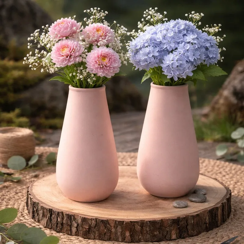 Celestial Curve Vase (Pink) - Set of Two media 5