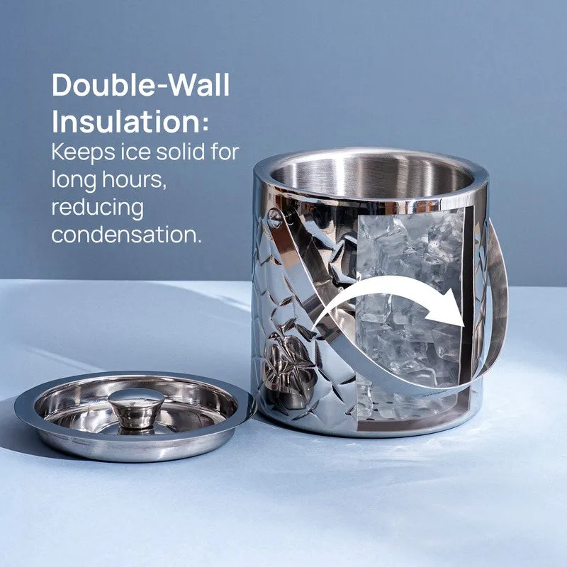 Hammered Stainless Steel Ice Bucket - 1500 mL media 3