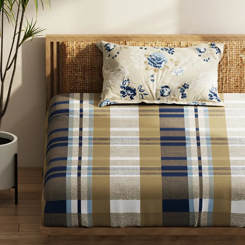 Faris Geometric Microfiber Bedsheet - 120 GSM media 4
