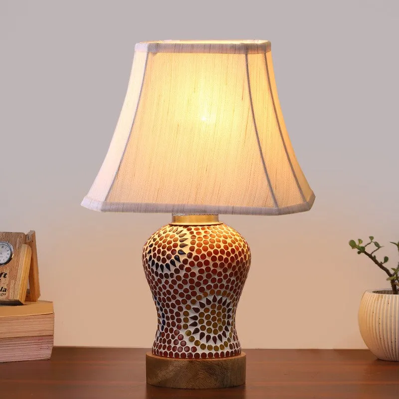 Aranya Square Wooden Table Lamp - Multicolor media 3