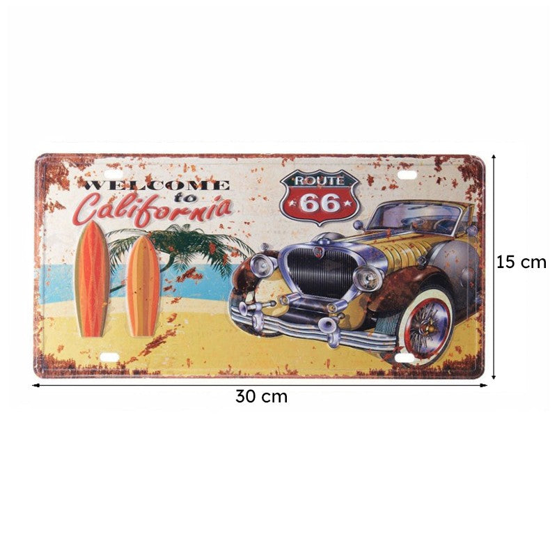 Welcome To California Sign Plate Metal Wall Accent media 9