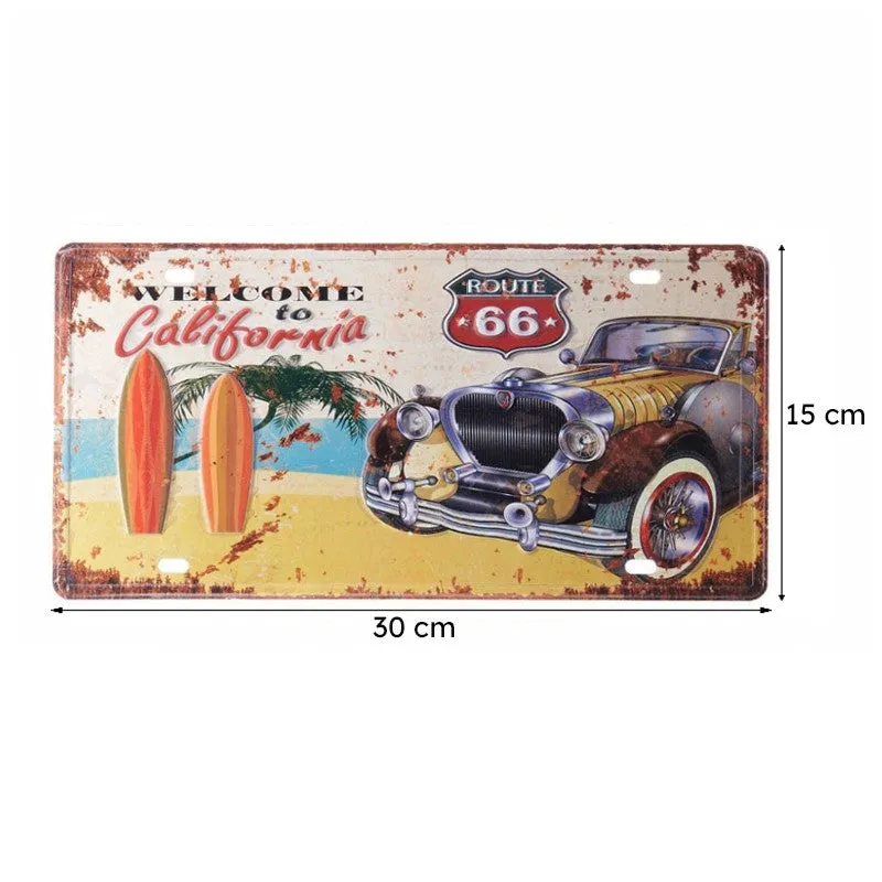 Welcome To California Sign Plate Metal Wall Accent media 9