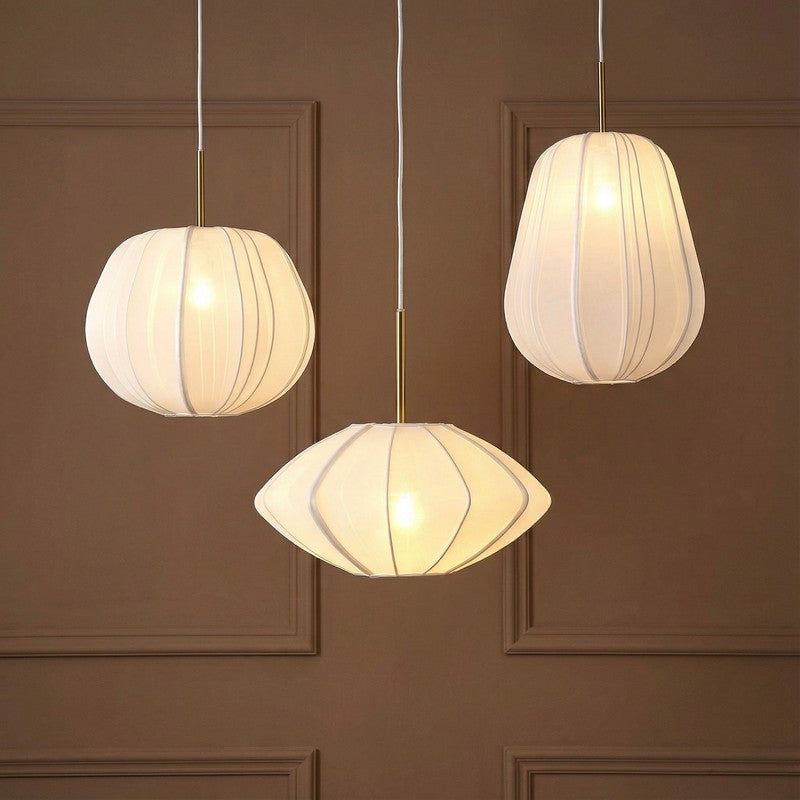 Fig Living Luxe Collection Fabric Ceiling Lamp - White image 12