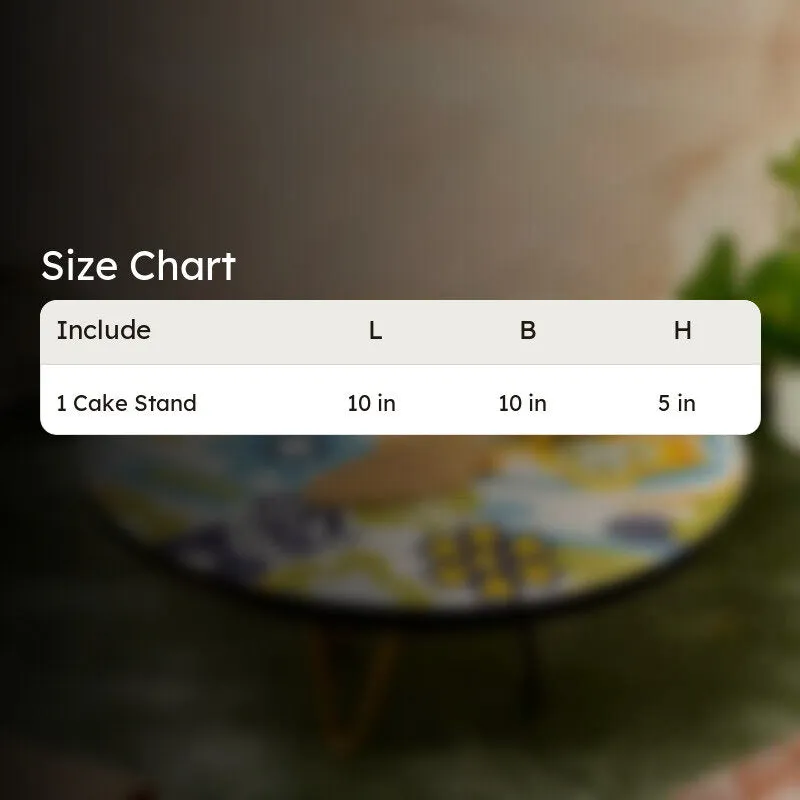 Ima Floral Metal Cake Stand media 5