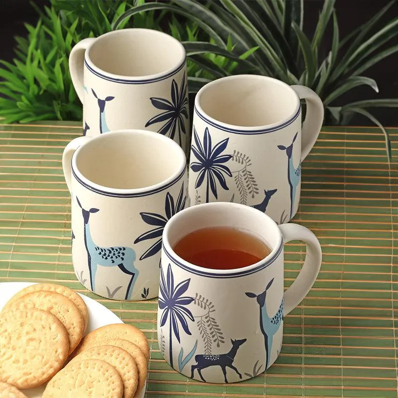 Set Stoneware Coffee Mug (300 mL Each) - Set of Four media 1