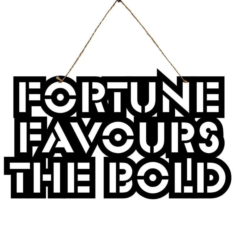 Fortune Favours The Bold Mild Steel Wall Accent media 3