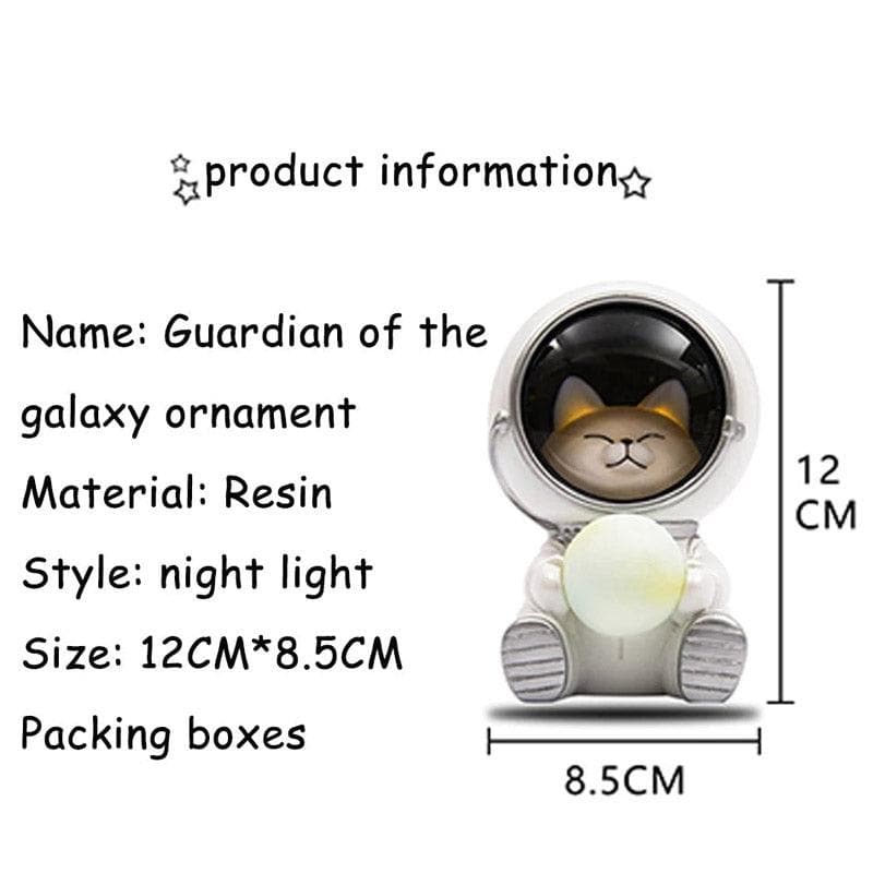 Teddy To The Space LED Resin Table Lamp - Silver,Grey media 7