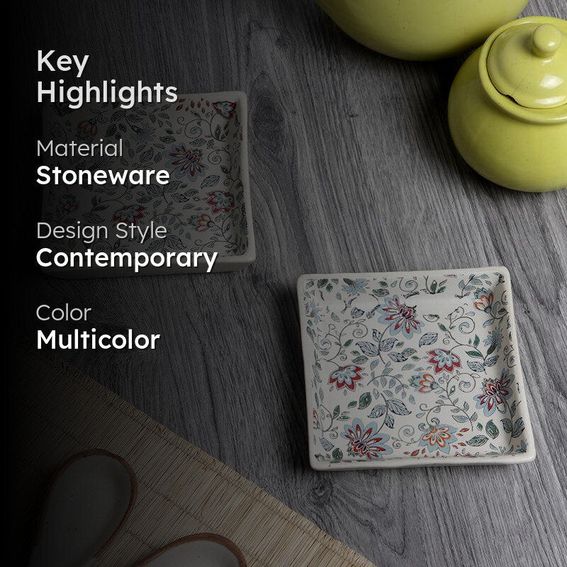 Exora Flora Stoneware Platter - Set of Two media 2