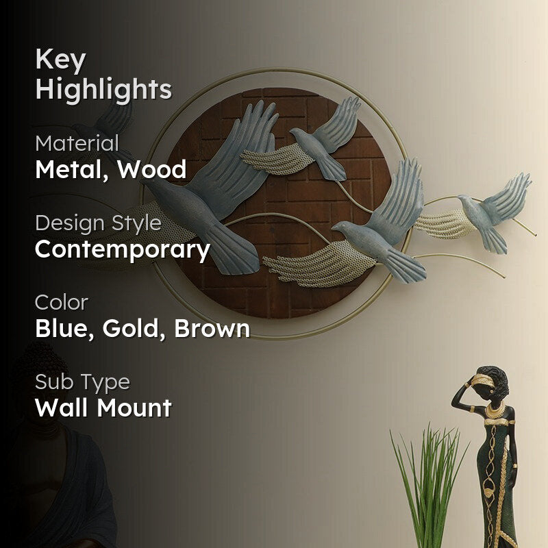 Avian Flight Metal & Wood Wall Accent media 2