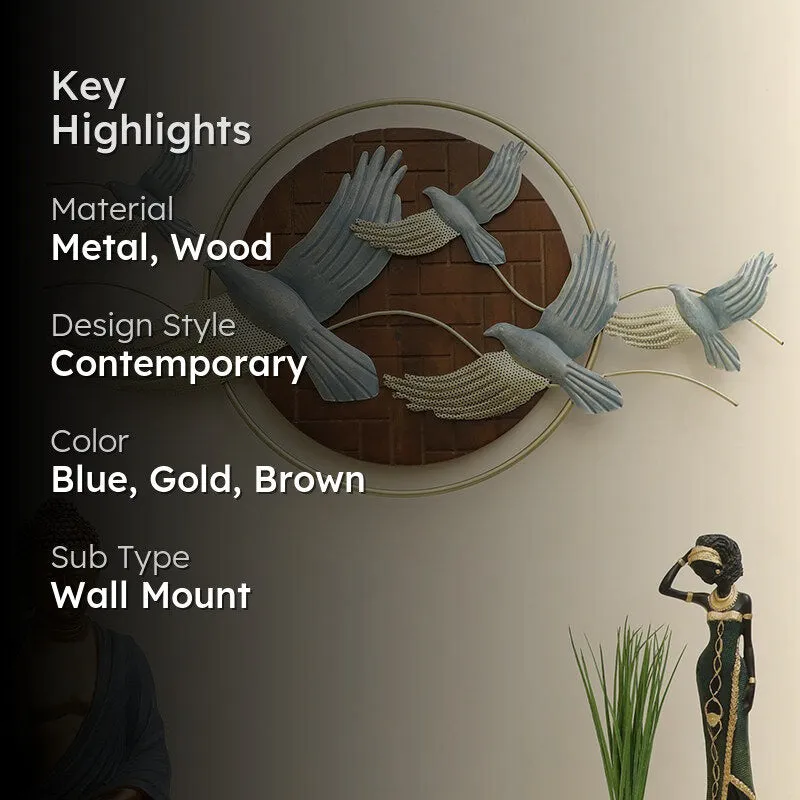 Avian Flight Metal & Wood Wall Accent media 2
