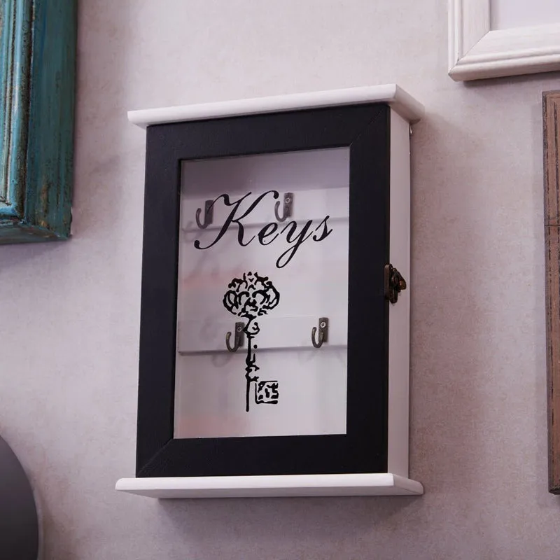 Keys Key Holder Wooden Wall Accent media 3
