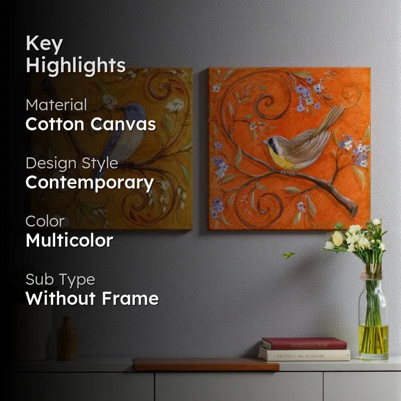 Kasper Cotton Canvas Wall Art - Set Of Two media 2