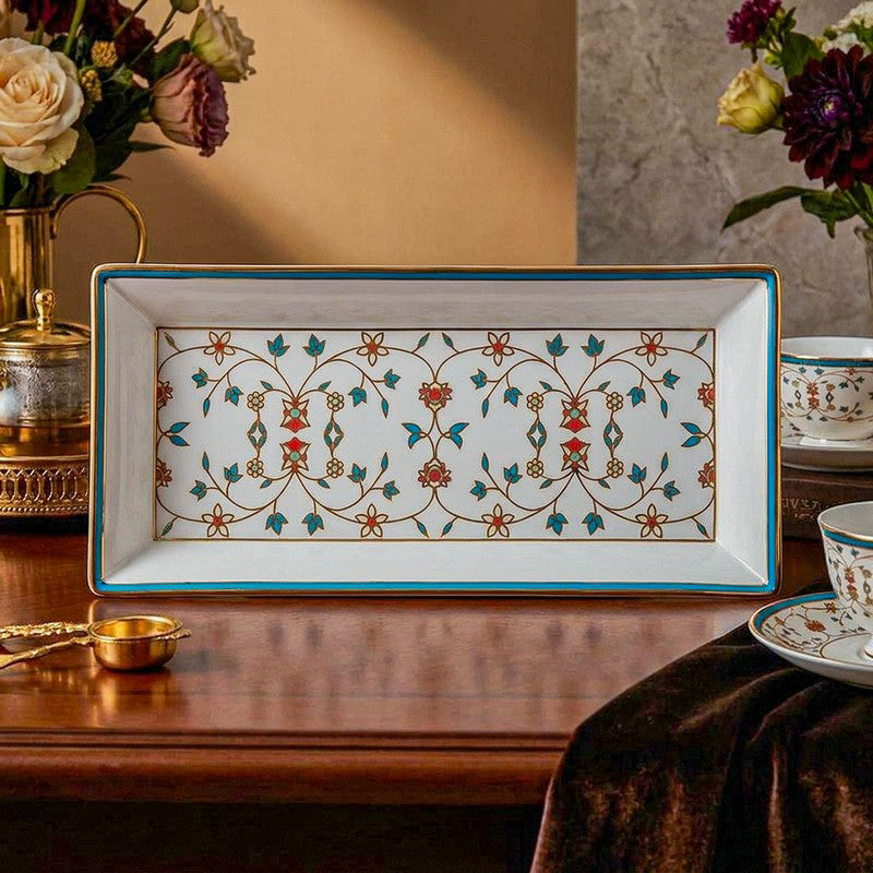 Gilded Mavi Porcelain Platter