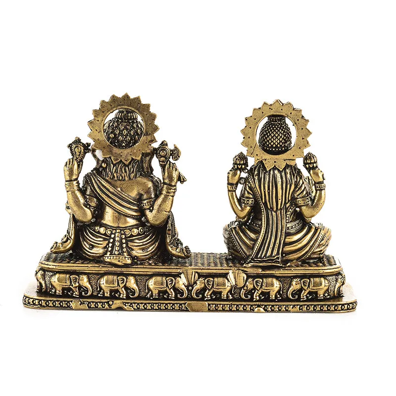 Divine Lakshmi-Vinayaka I Brass Idol media 6