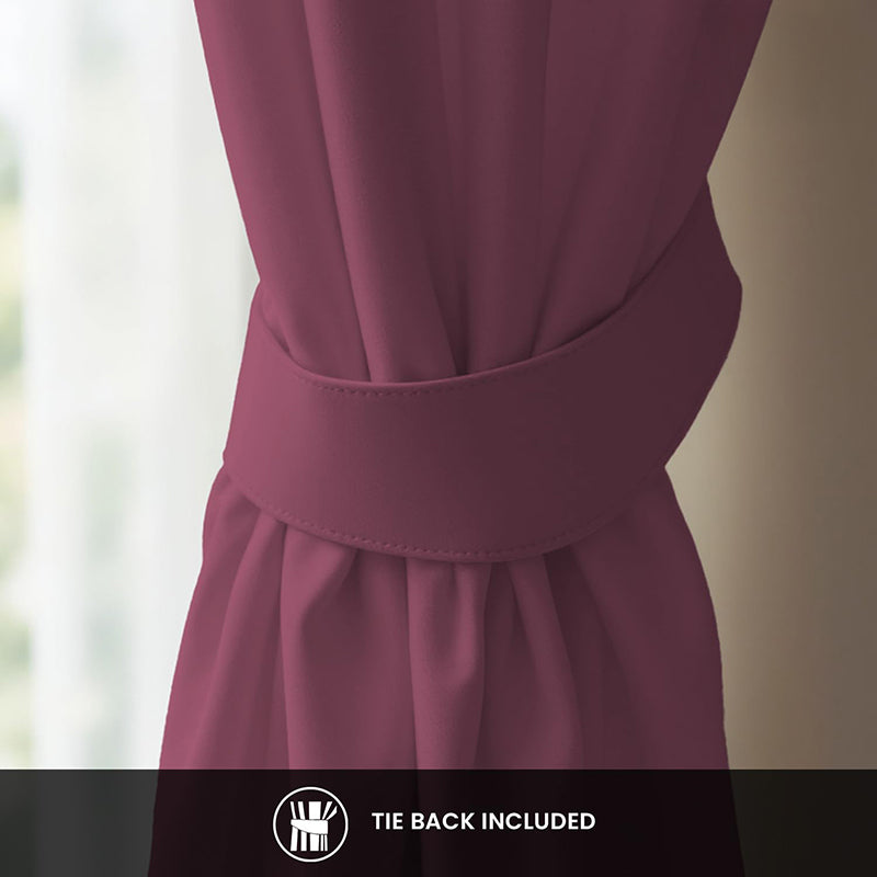 Urban Space Mauve Blackout Curtain - Set Of Two media 5