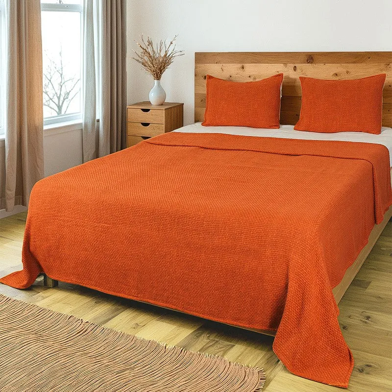 Solara Whim Handloom Bedcovers - Orange media 4