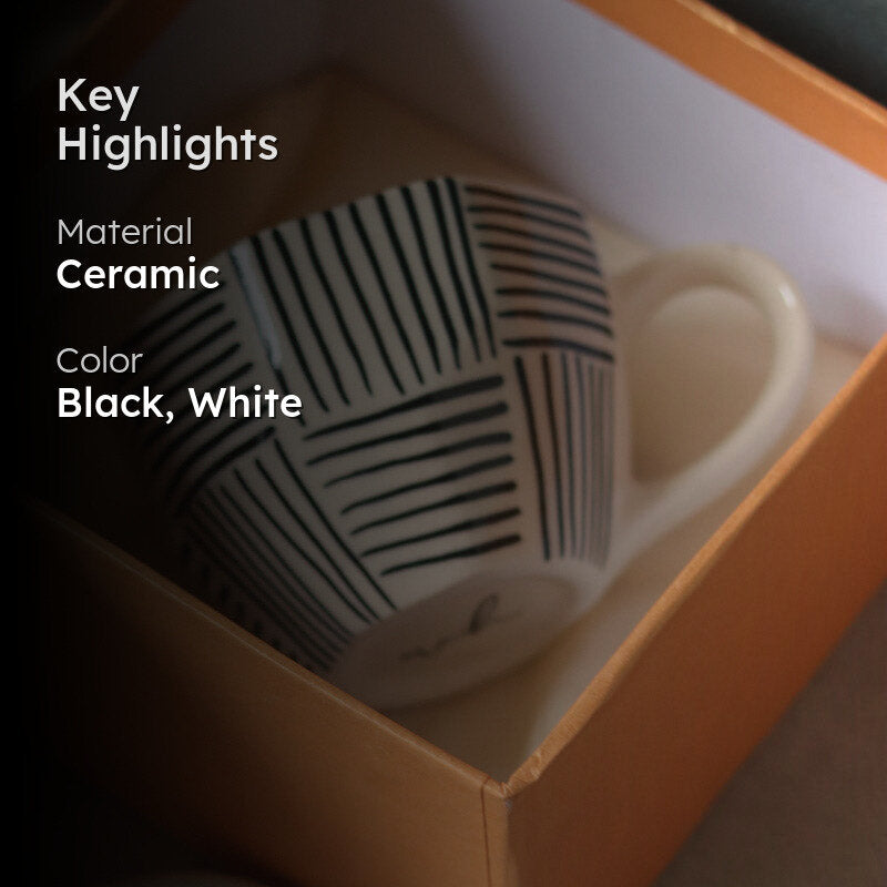 Minto Stripe Cup & Saucer Plate Gift Box media 2