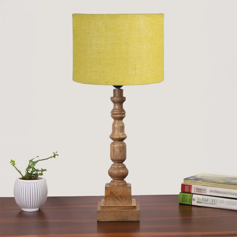 Sienna I Arbor Wooden Table Lamp - Yellow,Brown media 3