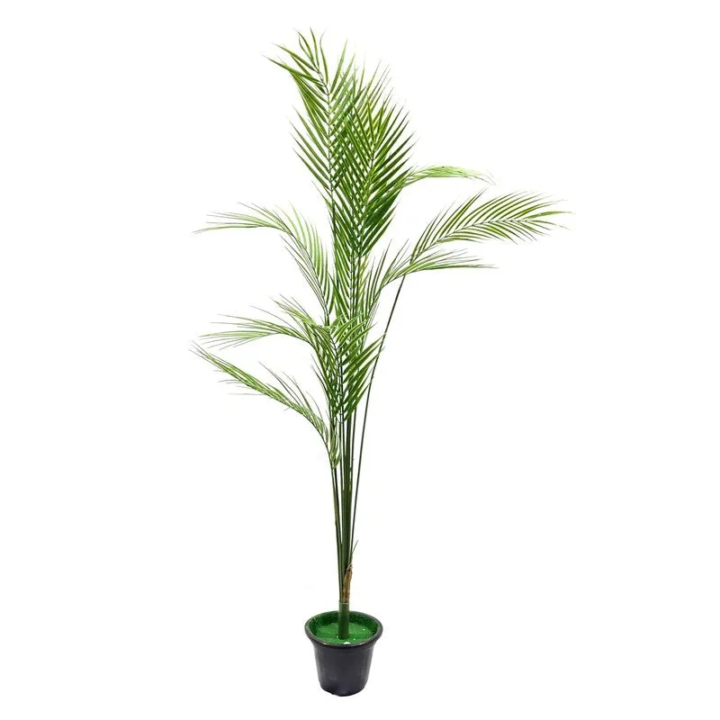 SilkaLeaf Areca Palm Artificial Plant With Black Plastic Pot - 3.9 Feet media 4