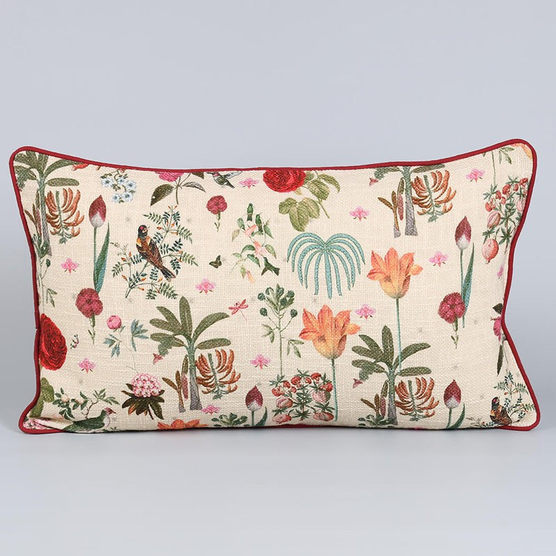 India Circus Botanic Plume Printed Cotton Cushion Cover (Rectangle) - Set Of Two media 4