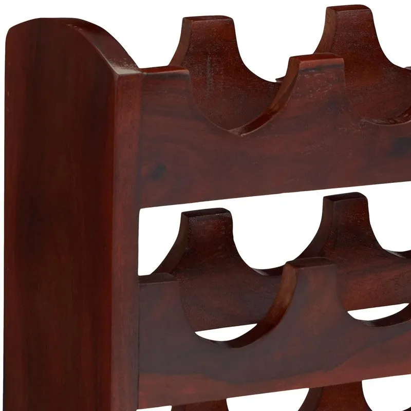 Yverox Sheesham Wooden Wine Rack - Red media 5