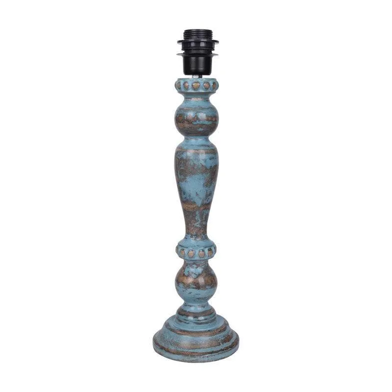 Amaya Fabric Table Lamp With Drum Shade - White,Blue media 4