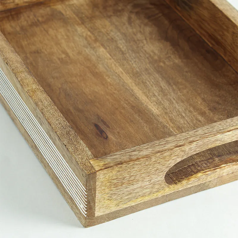 Wudra Wood Serving Tray - Rectangle media 4