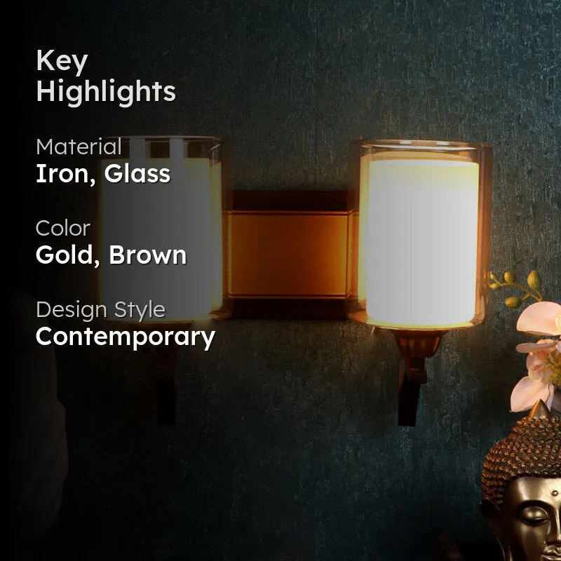 Glen Iron Wall Lamp With Glass Shade media 2