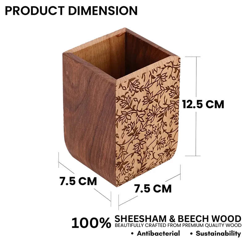 Sora Wood Cutlery Holder media 8
