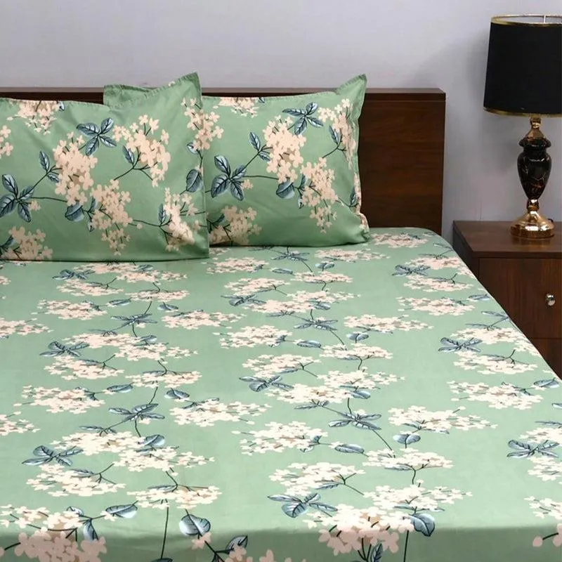 Chasmum Floral Microfiber Bedsheet - 110 GSM media 1