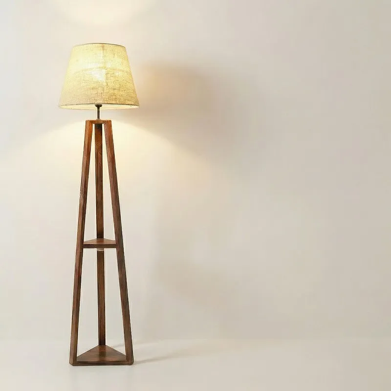 Kaisen Shelf Tripod Wooden Floor Lamp media 8
