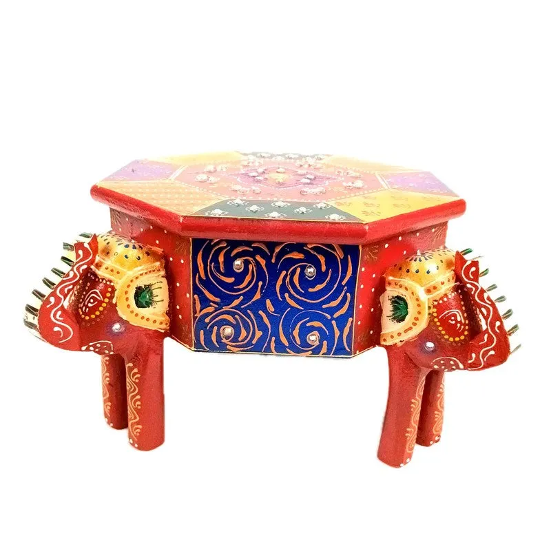 Wooden Elephant Kundan Heritage Jewel Box media 5