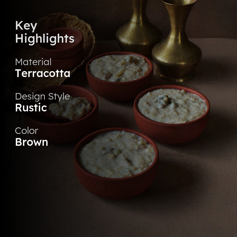 Rhea Terracotta Serving Bowl (130 mL) - Set Of Six media 2